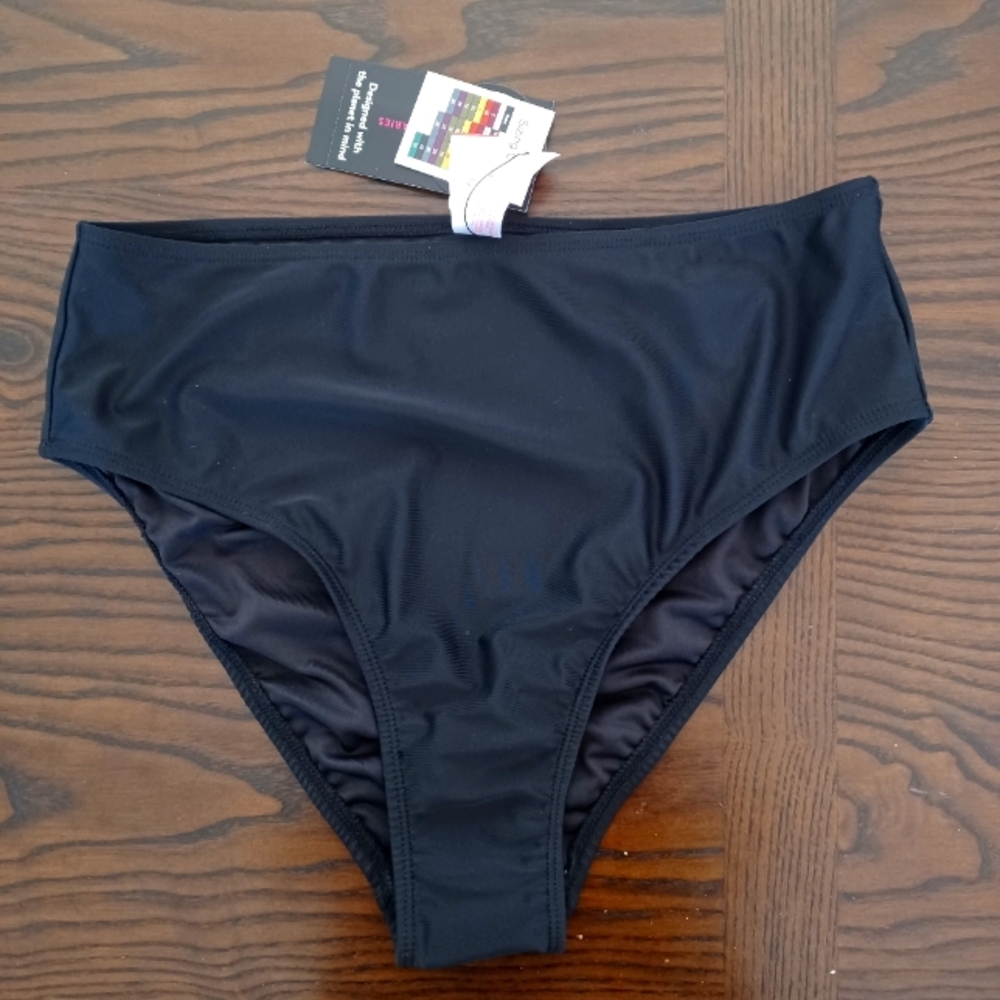 NO -BO Women's Bikini Swim Bottom Black M